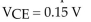 <strong> Which voltage would indicate that the amplifier in Figure is operating in saturation?</strong> A) B) V C) V D)