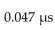 <strong>What is one time constant in an integrating circuit if a resistor is in series with a capacitor?</strong> A)0.047 ms B)0.47 ms C)0.47 s D)