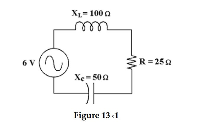 -If frequency increases in Figure 13-1, the impedance ________ and the current ________.