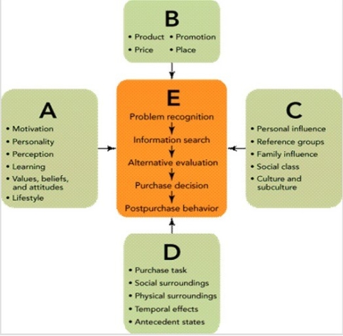 Figure 4-5 -In Figure 4-5, B represents the ________ influences that can affect the consumer purchase decision process.