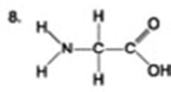 <strong>The following question is based on the 15 molecules illustrated in the figures. Which of the following molecules is a disaccharide?</strong> A) 1 and 4 B) 3 C) 6 D) 15