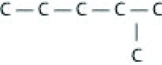 <strong>Which of the following illustrations is not a structural isomer of an organic compound with the molecular formula C6H14? For clarity, only the carbon skeletons are shown; hydrogen atoms that would be attached to the carbons have been omitted.</strong> A) B) C) D)