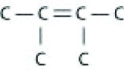 <strong>Which of the following illustrations is not a structural isomer of an organic compound with the molecular formula C6H14? For clarity, only the carbon skeletons are shown; hydrogen atoms that would be attached to the carbons have been omitted.</strong> A) B) C) D)