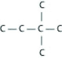 <strong>Which of the following illustrations is not a structural isomer of an organic compound with the molecular formula C6H14? For clarity, only the carbon skeletons are shown; hydrogen atoms that would be attached to the carbons have been omitted.</strong> A) B) C) D)