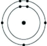 <strong>Which of the following models represents an atom that is most likely to form an anion with a charge of -1?</strong> A) B) C) D)
