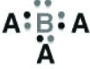 <strong>In the following structure where A and B represent two different elements, the valency of A is ________ and B is ________. </strong> A) one; three B) one; five C) three; five D) eight; eight
