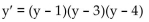 <strong>Identify equilibrium values and determine which are stable and which are unstable. </strong> A) y = 5, y = 1 and y = 4 are unstable equilibria. B) y = 1 is a stable equilibrium value and y = 3 and y = 4 are unstable equilibria. C) y = 4 is a stable equilibrium value and y = 3 and y = 1 are unstable equilibria. D) y = 3 is a stable equilibrium value and y = 1 and y = 4 are unstable equilibria.