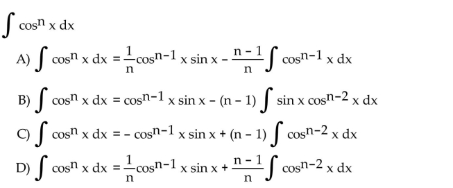 Use integration by parts to establish a reduction formula for the integral.