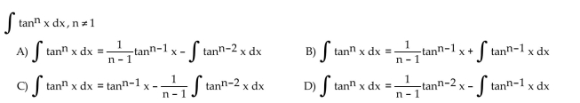 Use integration by parts to establish a reduction formula for the integral.