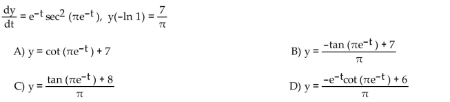 Solve the initial value problem.