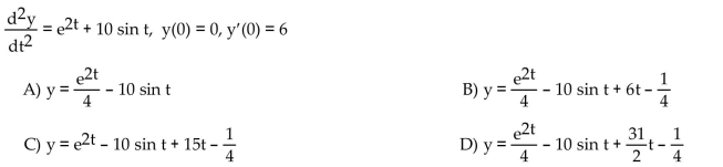 Solve the initial value problem.