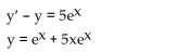 <strong>Determine if the given function y = f(x) is a solution of the accompanying differential equation. </strong> A) Yes B) No