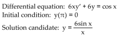 <strong>Determine if the given function y = f(x) is a solution of the accompanying differential equation. </strong> A) No B) Yes