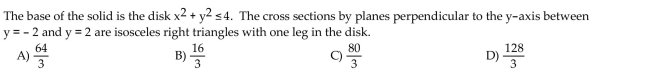 Find the volume of the described solid.