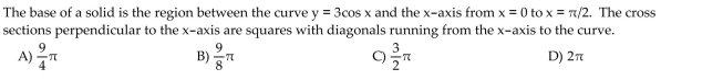 Find the volume of the described solid.