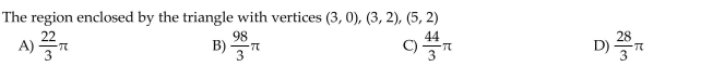 Find the volume of the solid generated by revolving the region about the y-axis.