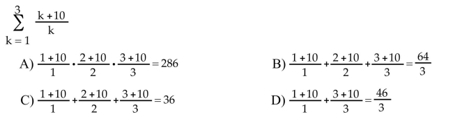 Write the sum without sigma notation and evaluate it.