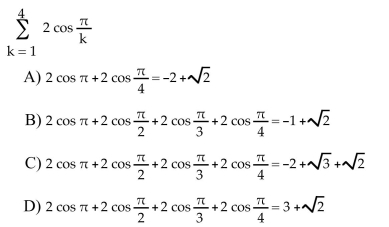 Write the sum without sigma notation and evaluate it.