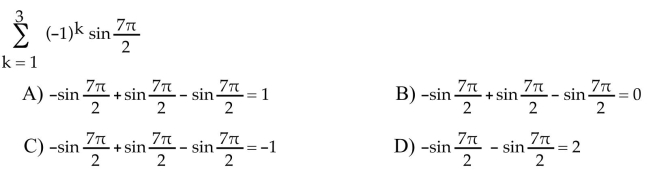 Write the sum without sigma notation and evaluate it.