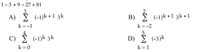 Express the sum in sigma notation.