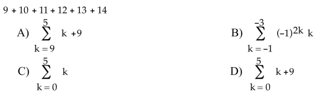 Express the sum in sigma notation.