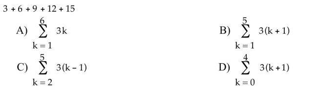 Express the sum in sigma notation.