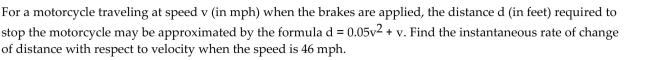 <strong>Find the slope of the curve at the indicated point. </strong> A) 5.6 mph B) 47 mph C) 11.2 mph D) 4.6 mph