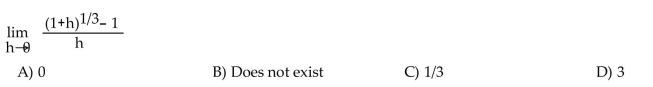 Find the limit, if it exists.