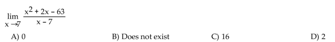Find the limit, if it exists.