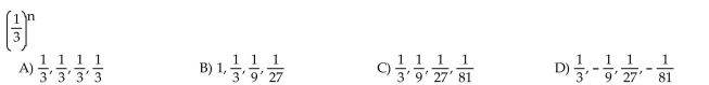 Write the first four elements of the sequence.