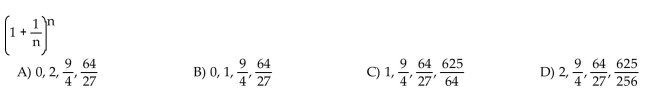 Write the first four elements of the sequence.