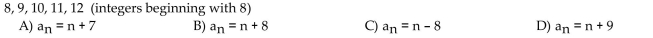 Find a formula for the nth term of the sequence.