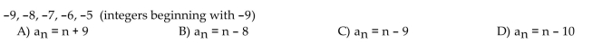 Find a formula for the nth term of the sequence.