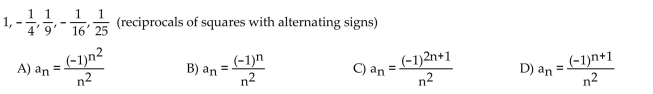 Find a formula for the nth term of the sequence.