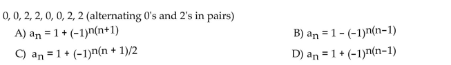 Find a formula for the nth term of the sequence.