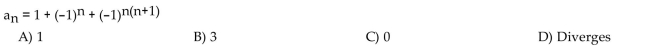 Find the limit of the sequence if it converges; otherwise indicate divergence.