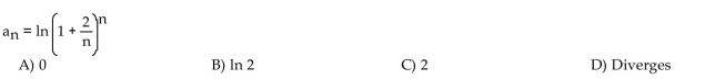 Find the limit of the sequence if it converges; otherwise indicate divergence.