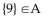 Let A = {6, 4, 1, {3, 0, 8}, {9}}. Determine whether the statement is true or false.