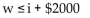 <strong>Define the variable(s) and translate the sentence into an inequality. Sales of wheat bread are at least $2000 greater than sales of white bread.</strong> A) B) C) D)