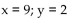 <strong>Solve the system mentally, without the use of a calculator or pencil-and-paper calculation. Try to visualize the graphs of both lines. </strong> A) B) C) D)