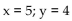 <strong>Solve the system mentally, without the use of a calculator or pencil-and-paper calculation. Try to visualize the graphs of both lines. </strong> A) x = -5; y = 8 B) x = 3, y = 7 C) x = 5; y = -8 D)