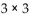 <strong>Provide an appropriate response. Given matrix A: What is the size of A?</strong> A) B) 3 C) D)