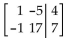 <strong>Perform the indicated row operations on the following matrix. </strong> A) B) C) D)
