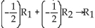 <strong>Identify the row operation that produces the resulting matrix. </strong> A) B) R1 + R2 R2 C) D)
