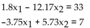 Provide an appropriate response. Use a graphing utility and augmented matrix methods to solve the system: Express your answer accurate to three decimal places.
