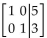 <strong>The matrix is the final matrix form for a system of two linear equations in variables x1 and x2. Write the Solution of the system. </strong> A) B) C) D)