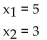 <strong>The matrix is the final matrix form for a system of two linear equations in variables x1 and x2. Write the Solution of the system. </strong> A) B) C) D)