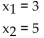 <strong>The matrix is the final matrix form for a system of two linear equations in variables x1 and x2. Write the Solution of the system. </strong> A) B) C) D)