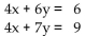 Solve using Gauss-Jordan elimination. -4 4  