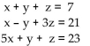 Solve using Gauss-Jordan elimination. - 